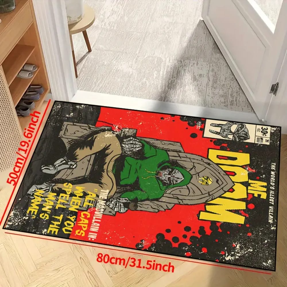 Doomsday ALL CAPS Mask Print Rug